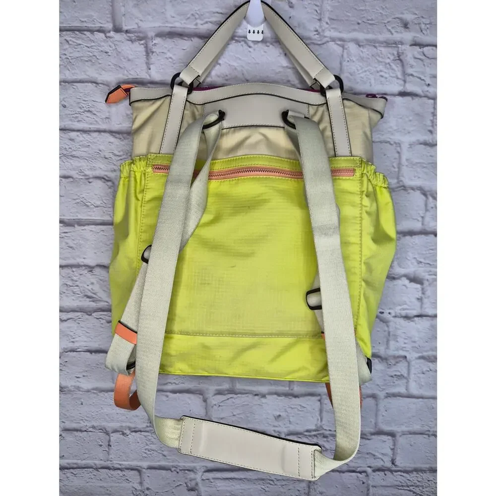 RARE Cole Haan Performance Grand Series Summer Lime Backpack Tote Bag Travel.